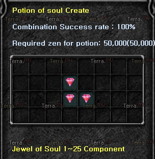 Создание зелья Potion of Soul